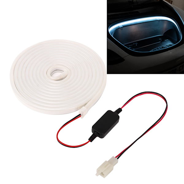 LED-lysstripe for bagasjerommet foran på bil, IP67, omgivende belysning, erstatning for Tesla Model 3 2018‑2020 DC12‑16V Hvit