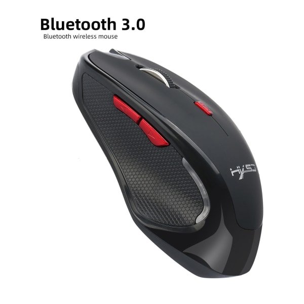 Bluetooth trådlös mus, justerbar 2400DPII, 6 knappar com