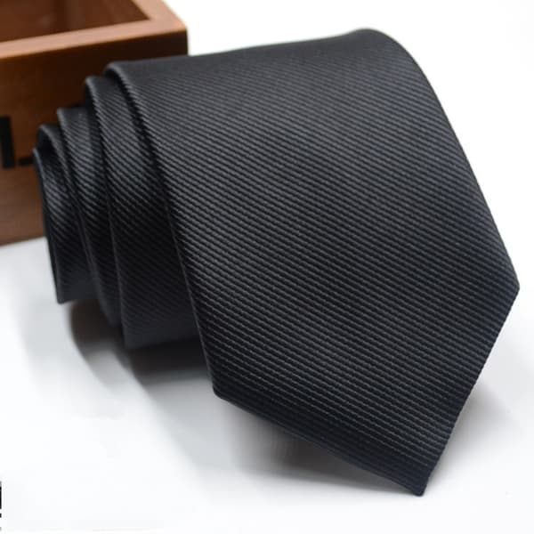 Satin slipssett for menn, svart