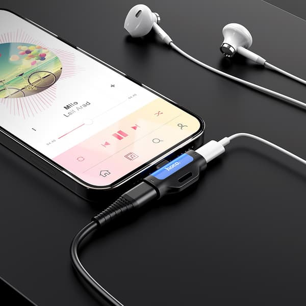 hoco. LS31 Kaksois Lightning Digitaalinen Audiomuunnin iPhonelle