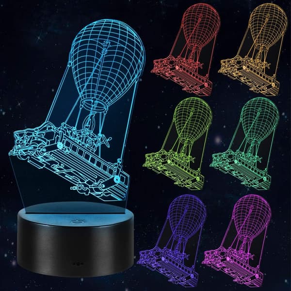 3D Illusion Gaming Natlampe, 7 Farveskiftende 3D Gamer De