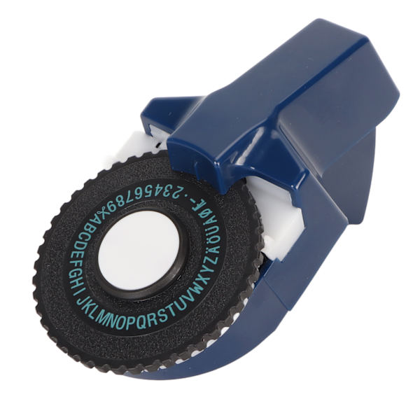 Präglingsetikettmaskin Bläckfri Enkel Användning Ergonomisk Design Bärbar Etiketttillverkning Präglingsmaskin med Band för Hantverk DIY Mörkblå