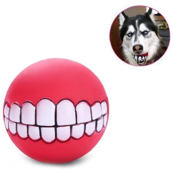 Creative Teeth Pattern Ball Multi Usage Chew Sound Smile Bal