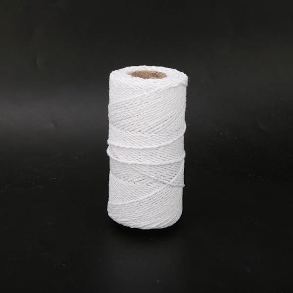 100m / 328,1ft ompelukäsin ompeleminen DIY-käsityö Vintage Braid Cord Jute Twine (valkoinen)