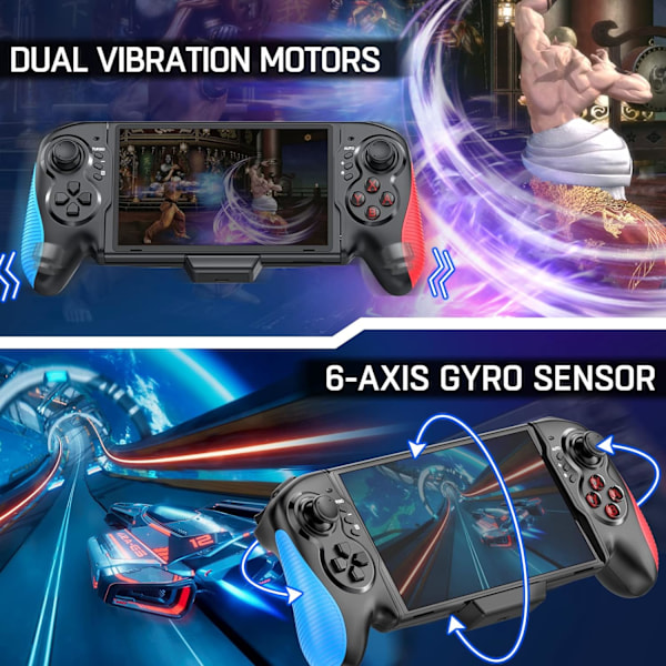 Vaihda ohjaimet, One Piece Joy Pad -vaihto Switch Pro -ohjaimelle, kaukosäädin sopii suurille käsipelaajille säädettävällä TURBO-toiminnolla Type A