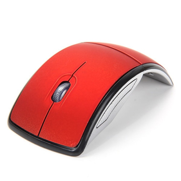 Trådlös PC-mus, 1600 dpi hopfällbar mus, 1600 DPI röd med