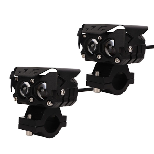 Motorsykkel LED-spotlight med dobbeltlinser, to farger, 12‑20V, universell for pickupbiler, biler, SUV-er, ATV-er