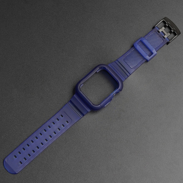 Vankka puskurinauha, yhteensopiva Apple Watch Band 45mm:n kanssa, vedenpitävä pehmeä silikonivaihtohihna, lisävarusteet iWatch Series 7:lle