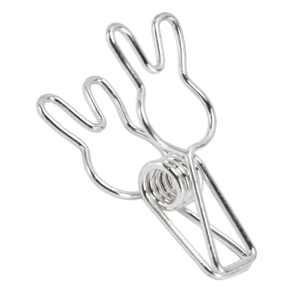 20 stk klips Multipurpose Multifunction Elektroplettering Hul Metall Binder Sterk FjærklipsSølv