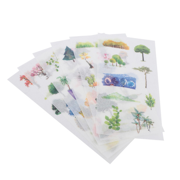 6 kpl/setti DIY-päiväkirjatarra Käsikirjan koristetarra Scrapbooking-tarra Tarvikkeet (A002104)
