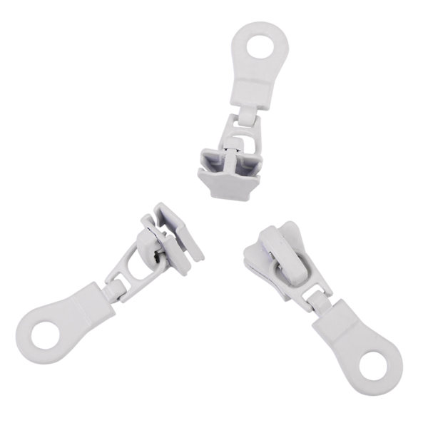 20 stk. Metal Alloy Zipper Sliders Størrelse #5 Lynlås Fastener Reparation Udskiftningssæt (Hvid)