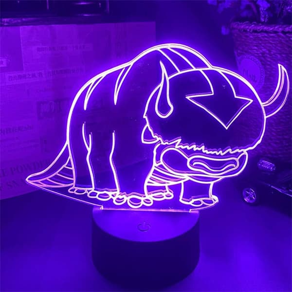 Akryl LED Natlampe Anime Figur 3D Vision Opadvendt Lys
