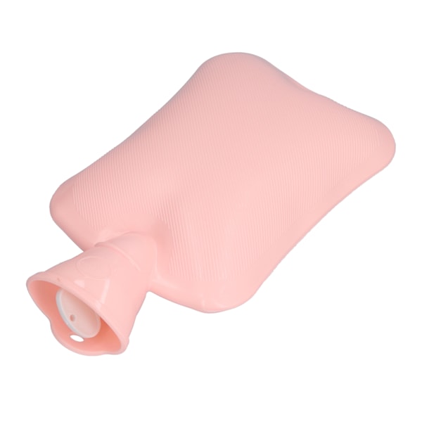 Varmvattenflaska PVC Bärbar Tjockare Vatteninjektion Varmvattenpåse för Sovsal Sovrum Varma Fötter Kallsäkerhet Rosa