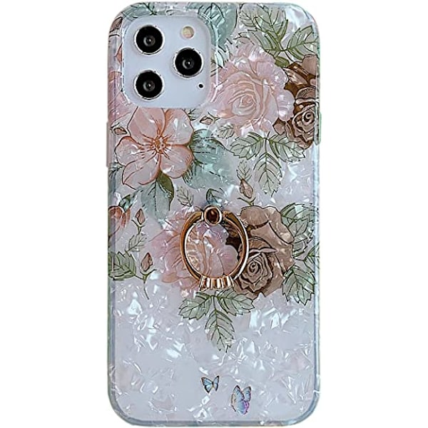 Kompatibel med iPhone 13 Pro-fodral (6,1 tum), med söta blommor