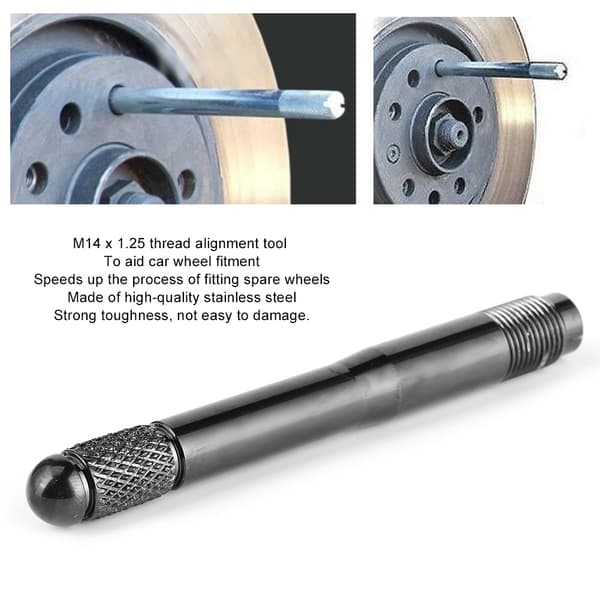 Dækpositioneringsnøgle Hjulmontering Afmontering Justeringsværktøj M14x1.25 Universal Titanium Farve