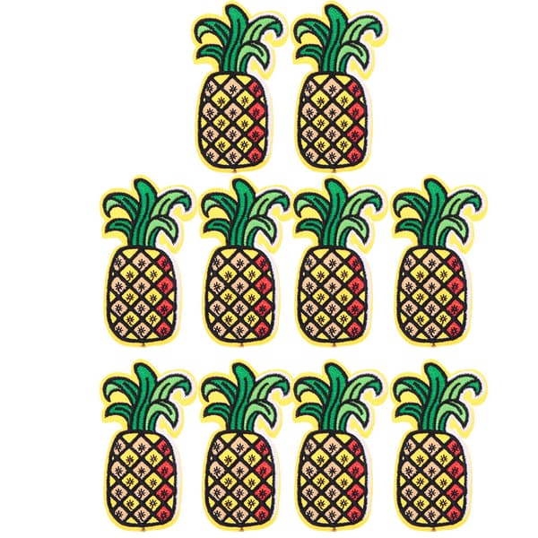10 stk DIY håndlagde matform sy broderi klær lapper klær tilbehør (ananas)