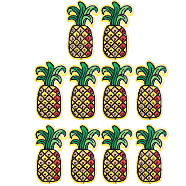 10 stk. DIY håndlavede madform syning broderi stof patches tøj tilbehør (ananas)