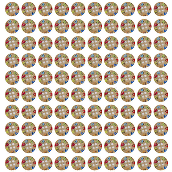 100 stk fargerike runde kokosnøttknapper 12,5 mm DIY syhåndverk knapper klestilbehør 2