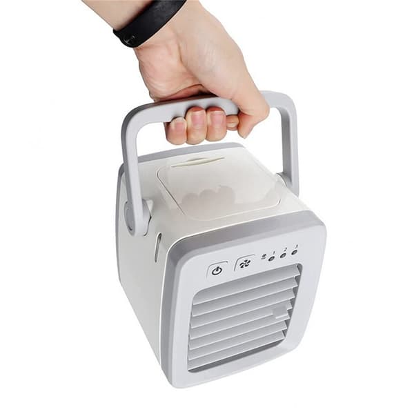 Werwing Bærbar Mini Luftkøler - 3-Hastigheds USB Skrivebordsventilator med Luftfugter & Luftrenser til Hjemmekontoret