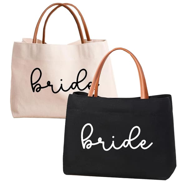 Brudegave Single Party Canvas Tote: Bryllupsgavepose - Ideel til Single Party Sammenkomster Black