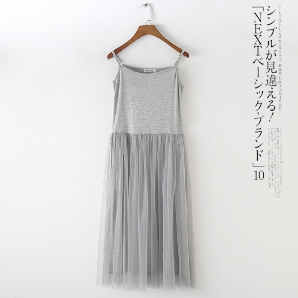 Kjole Flapper Kjole Sommer Print Ærmeløs Lang Kjole(Grå)