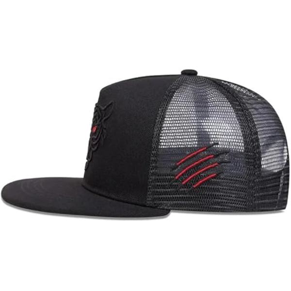 Baseballkeps i bomull med broderi, basebollkeps för män och kvinnor, snapback-kepsar, sommarkepsar, unisex hiphop-kepsar Black
