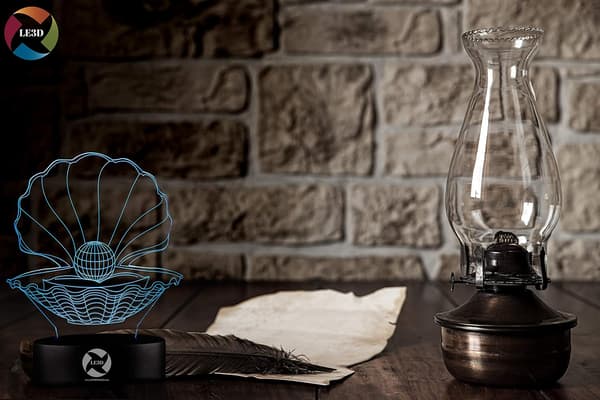 3D Optisk Illusions Natlampe - 7 LED Farveskiftende Lampe