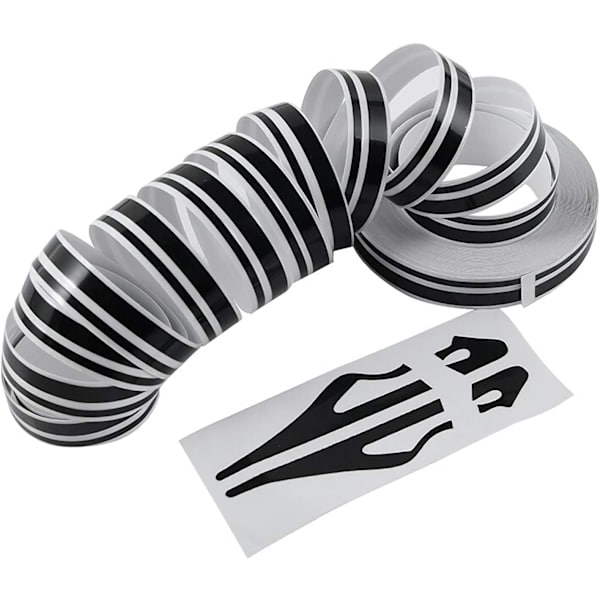 Sort Pinstripe Tape Bil Karosseri Side Stripe Dekal Talje Sticker Auto Pinstripe Tape til Biler