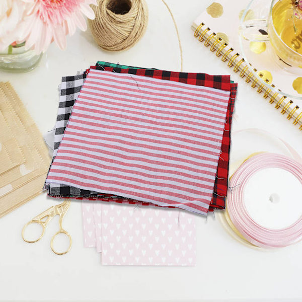20 kpl ruudullinen kangas 25x25cm Rikas kirkkaat värit Klassinen kuvio Pehmeä hengittävä Haalistumaton Kestävä Laajalti käytetty käsityökangas