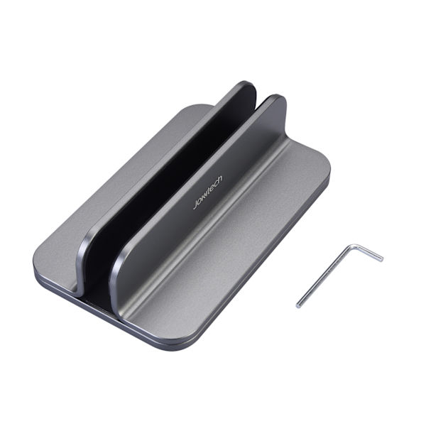 Vertikal Laptop Stativ Hållare, Skrivbord Aluminium MacBook Stativ med Justerbar Dockstorlek, Passar Alla MacBook, Surface, Chromebook och Gaming Laptops (Upp