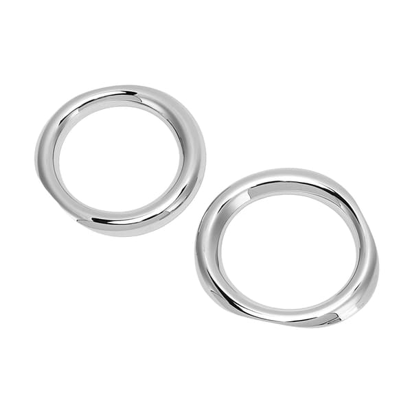 2 stk Bil Frontlyskring Deksel Trim Krombelagt Blank Erstatning for CHR 2016‑2018