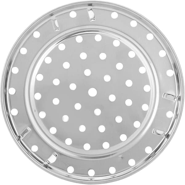 20 cm rund dampbakke i rustfritt stål med avtakbare ben for gryter og saktekoker 20cm