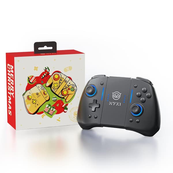 Hyperion Meteor Light trådløs Joy-pad med 8-farget LED for Switch/Switch OLED-julepakke