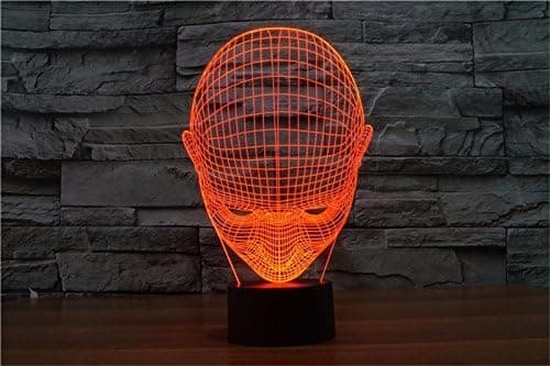 3D New Face lampe Natlys Touch Bord Skrivebord Optisk Illusi