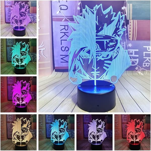 Naruto Kakashi Uchiha Sasuke 3D Illusion Natlampe Sm