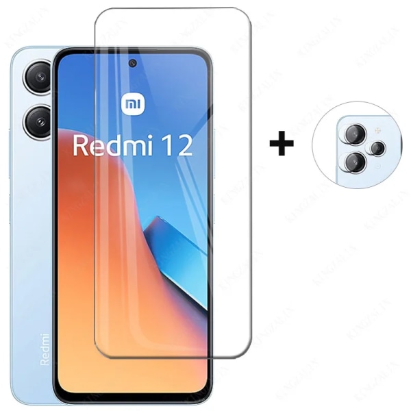 Härdat glas för Xiaomi Redmi 12C Full Coverage skyddsglas skärmskydd