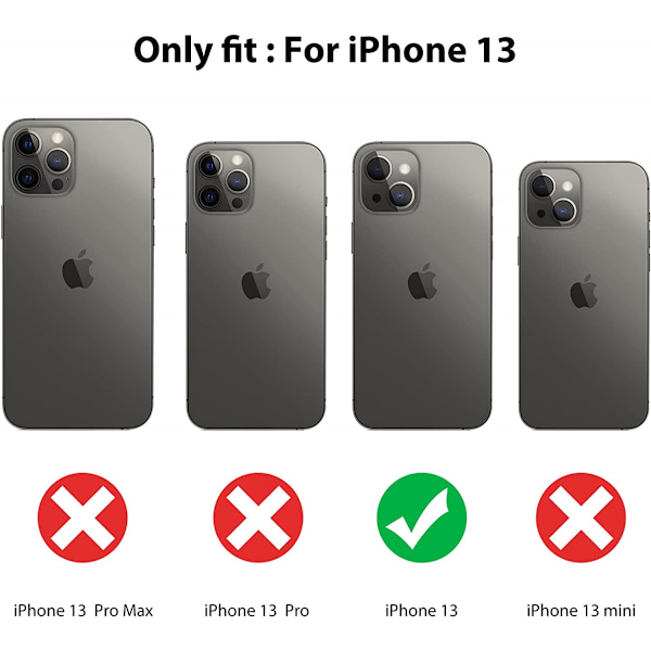 Kompatibel med iPhone 13 Fodral (2021) 6.1 Tum Laser Glitt