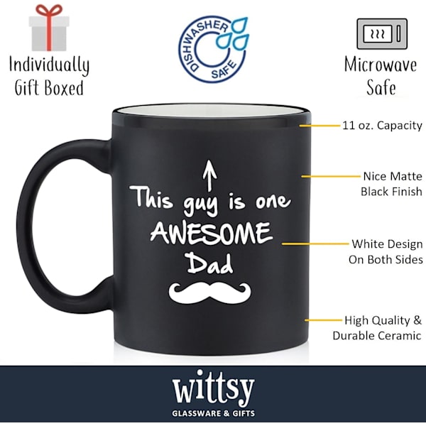 One Awesome Dad Funny Coffee Mug - Bedste fars dags gaver til far - Unik far