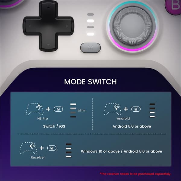 Nova trådløs Switch Pro-kontroller for Switch/Lite/OLED, Switch-kontrollere med Hall Effect JoySticks, RGB LED, 1200mAh oppladbar, Turbo,Program Nova(Green)