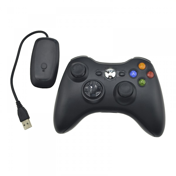 Trådlös handkontroll för Xbox 360, 2,4 GHz förbättrad Dual Vibra Black