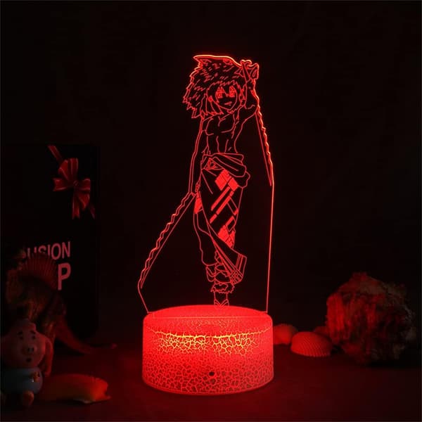 Kochou Shinobu 3D LED Lys Anime Natlampe Touch Justering