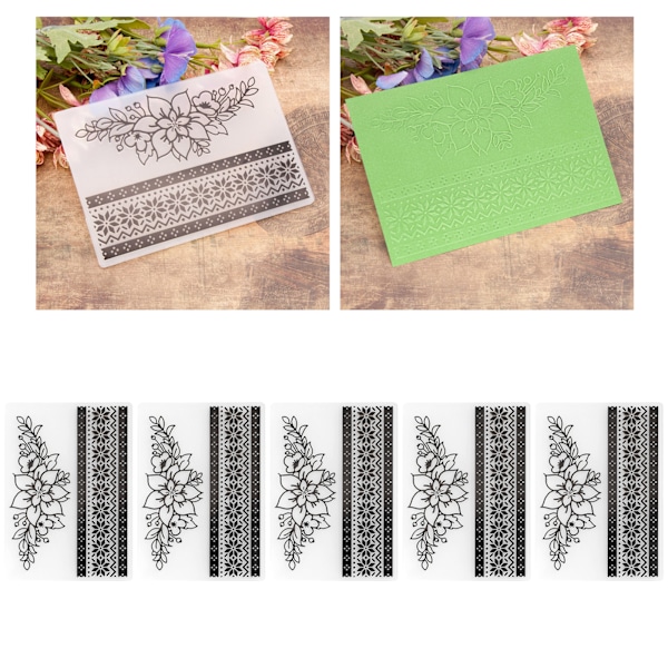 5 sæt plast prægemapper DIY kortfremstilling Scrapbooking præget skabelon papirhåndværk
