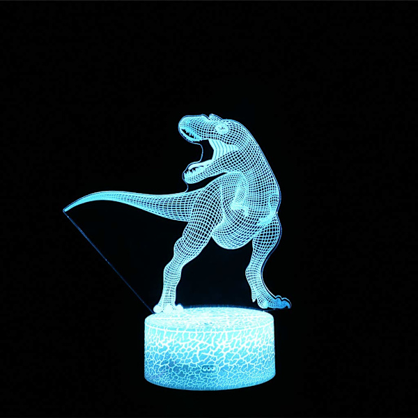 3D LED-skrivbordslampa nattlampa RC fjärrkontroll 7 färger ändras