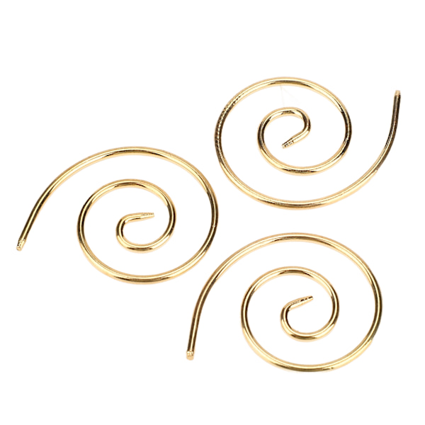 3 stk. spiral kabel strikkepind letvægts praktisk rustfrit stål husholdning strikkepind til DIY tørklæder sjaler hatte guld