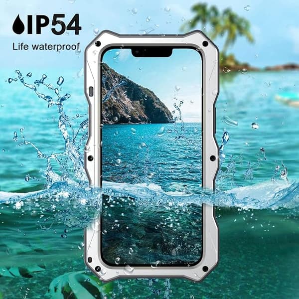 Kompatibel med iPhone 12 Pro max Vattentät Metallfodral,Bui