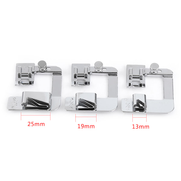 3 stk. Snap-on trykfødder Universal Fit Domestic Multifunktion eller Gammel Symaskine