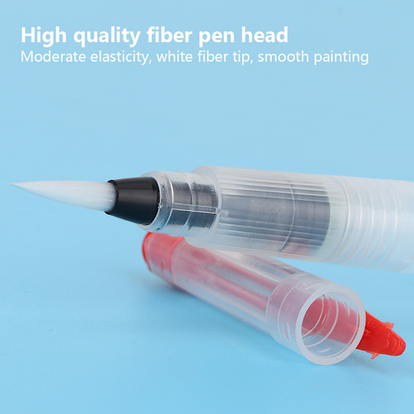 Flat Head Refillable Vannfarge Maling Vann Pensel Markør Vannfarge Tegnepenner (M)