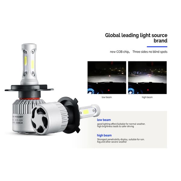 1 Par Super Lyse Bil LED-Hodelyskit Hodelyspærer 6000K 36W 9005