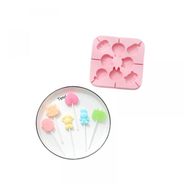 2 STK Håndlavet Chokolade Lollipop Form Silikone Børne