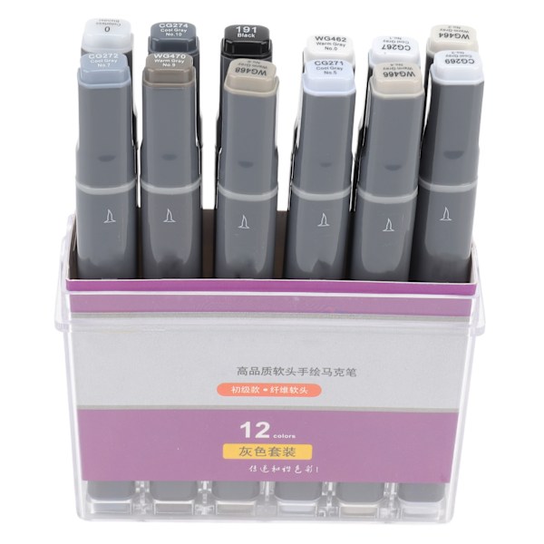 12 Pcs Acrylic Paint Markers Environmentally Friendly Safe Wide Applications Double Ended Markers Set